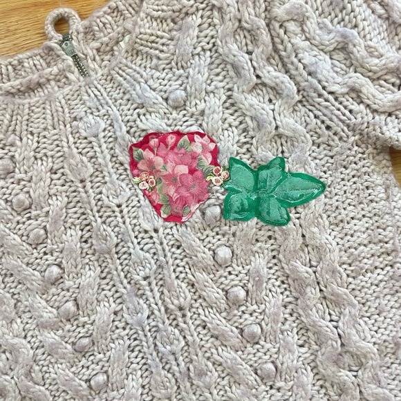 Madam P. Upcycled Cable Pullover Sweater sz.  M #AL - Picture 9 of 14